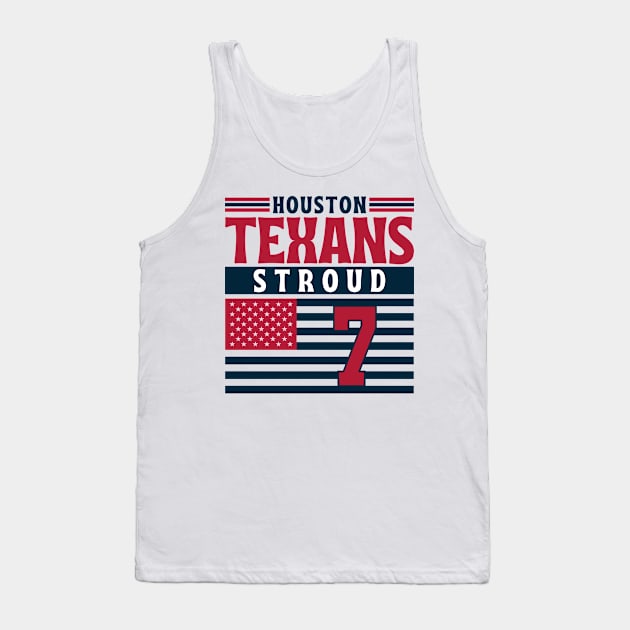 Houston Texans Stroud 7 American Flag Football Tank Top by Astronaut.co